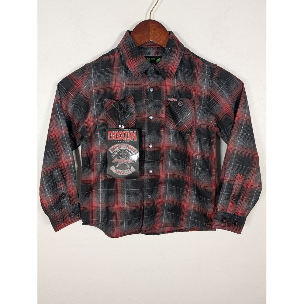 Dixxon Flannel Company Shirt Youth Small Barrett Jackson Plaid‎ New With Tags